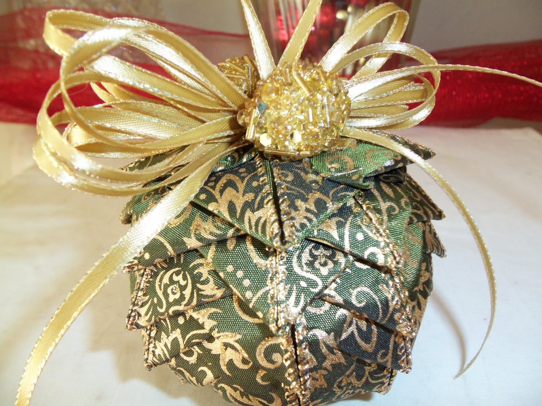 Ribbon Ball Ornaments Etsy