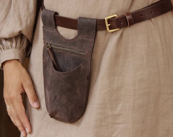 Leather Florist Tool Belt, Garden Pruner Bag, Personalized Gift