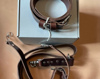 Camera Strap Leather + Jeans Belt | Leather Camera's Belt | Set of One Camera Strap and Jeans Belt | Gift for Photographer