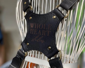 Personalized Dual Camera Strap, Leather Camera's Belt, Custom Black Leather Camera Strap, Photographer christmas gift, Camera Harness