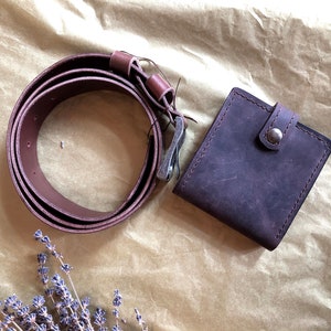 Regalo del día del padre, Regalo del día del padre de la hija, Regalo personalizado del día del padre, Conjunto de 2 artículos: cinturón y billetera, regalo para él