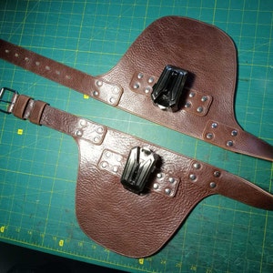 Fondina con clip da cintura per fotocamera, bottone con fibbia per cintura da vita per fotocamera DSLR per fotocamere DSLR, cinturino da vita per doppia fotocamera, cintura in pelle per fotocamera