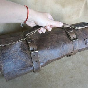 Estuche para herramientas de bar. Bolsa de barman. Estuche de cuero hecho a mano. Estuche de cuero para barman. Regalo para barman. Estuche de cuero. Regalo para papá.