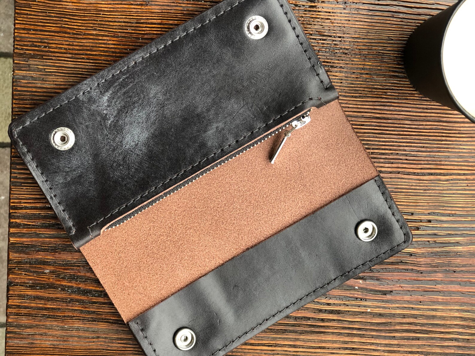 The Big Grey Wallet. Minimalist Grey Wallet. Long Wallet. Etsy