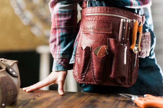 Custom leather top tool bags