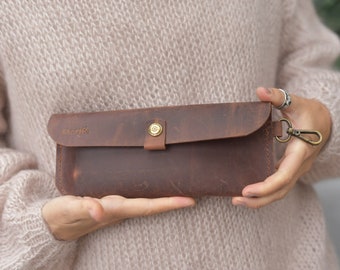 Custom Leather Florist Tool Case, Garden Case, Cognac Florist Tool Case, Gift for Gardeners and Florists, Christmas Personalized gifts
