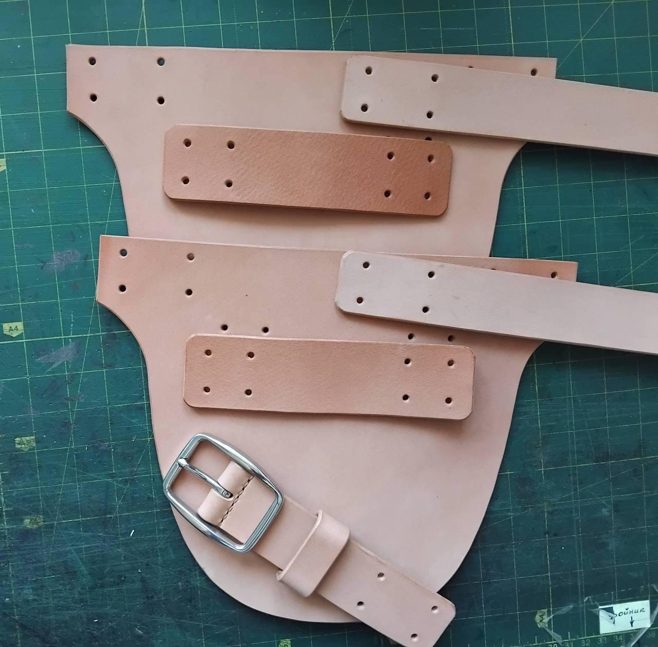 ダブルハンドメイドレザーデュアルカメラホルスターベルト、写真家への