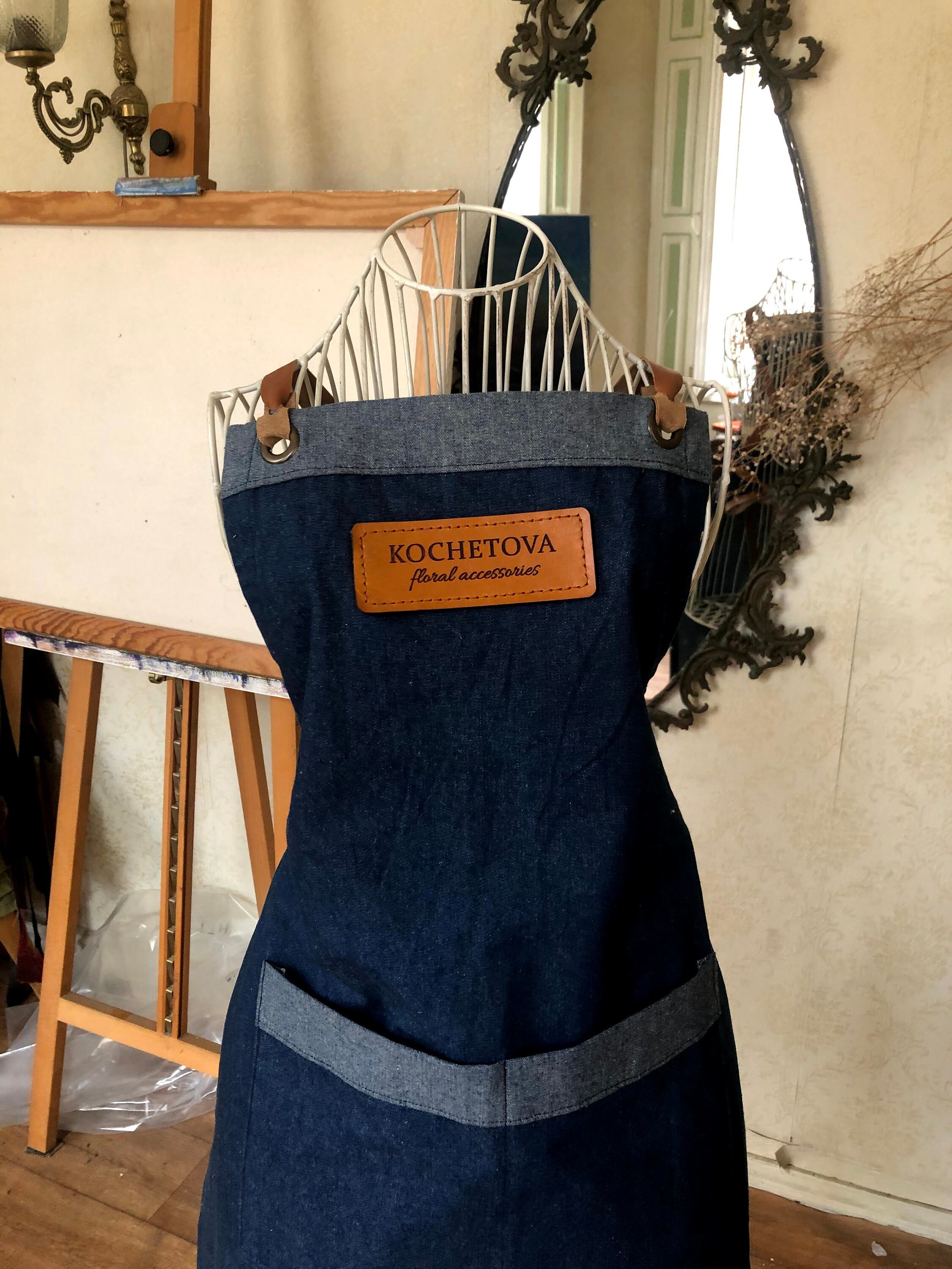 Blue Jeans Florist Apron Cotton Apron Deluxe Garden Craft Etsy