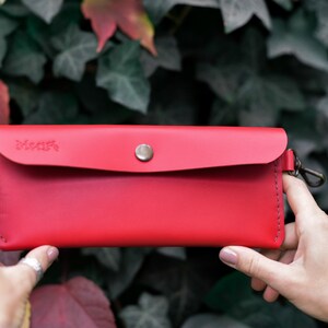 Exclusive Red Leather Florist Tool Case, Garden Case, Red Florist Tool Case, Personalized Florist Case, Small Pruner Case, Christmas Gift
