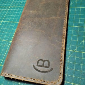 Antique Brown Wallet /  Minimalist Wallet / Long Wallet / Antique Brown Leather / Crazy Hourse Leather Wallet /Men Wallet/ Men Gift