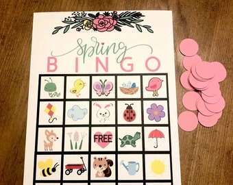 Kids Springtime BINGO Game