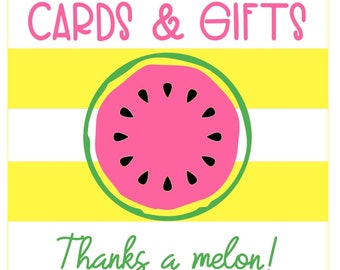 Tutti Frutti Party Sign for Cards & Gifts Table