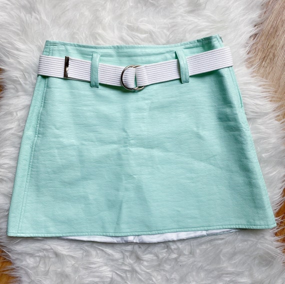 Vintage 60s/70s Andre Courreges mint green vinyl b