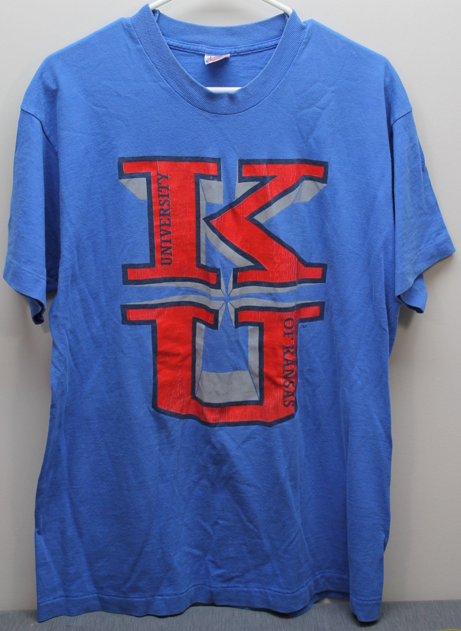 Kansas University KU Jayhawks Vintage T-shirt USA Made Large Men's 44 ...