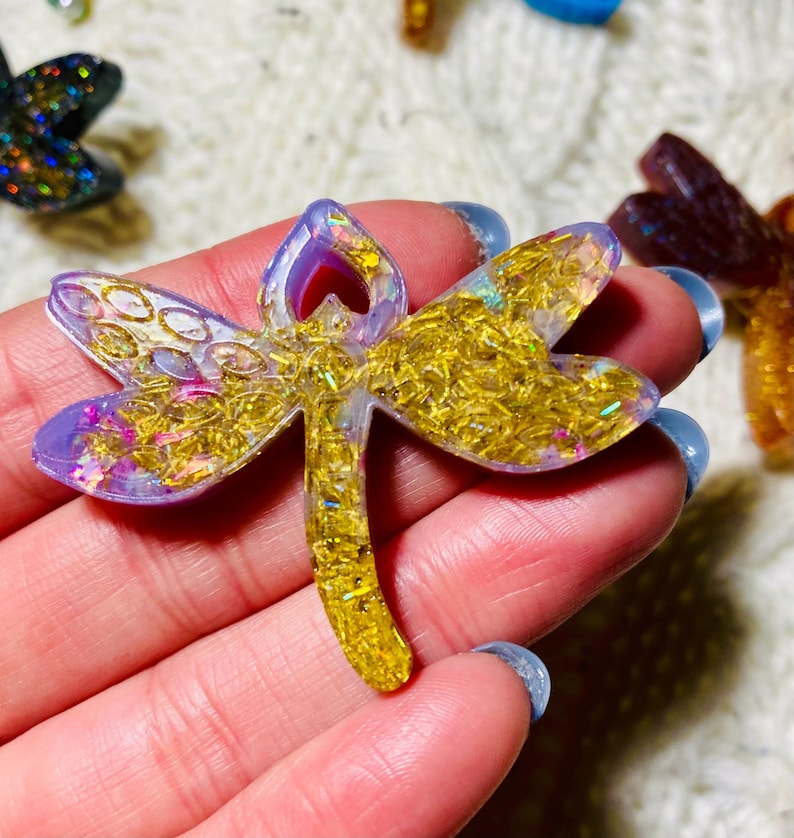 Llaves de resina coralina y libélulas dragonfly G