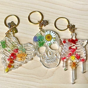 Resin Skeleton Keychains