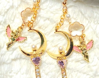 Moon Wand Earrings