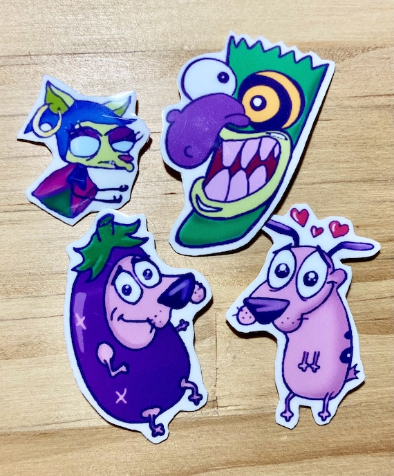 COURAGE THE COWARDLY DOG CARTOON sticker decal 4 x 5