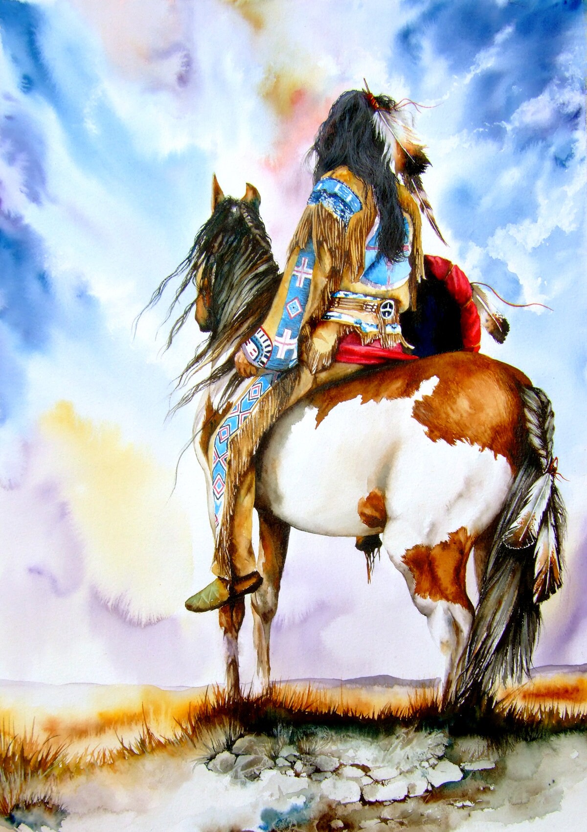 Into The Promised Land Large Canvas Print Native American | Etsy