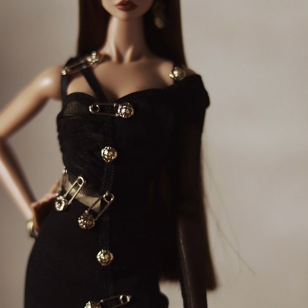 Sicherheitsnadel Kleid Version A für Fashion Royalty, Nu Face, Poppy Parker, 12 '' and 16 '' Fashion Dolls von TIANTIAN XU