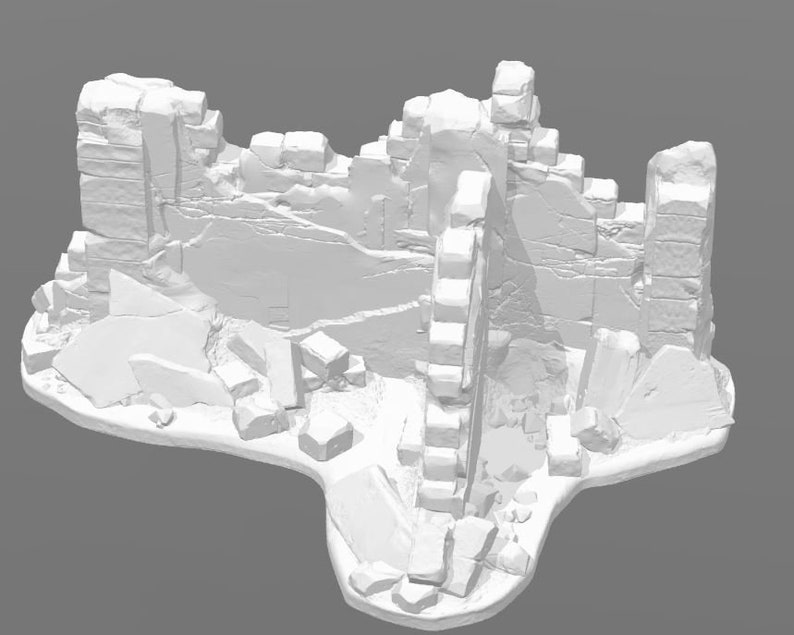 STL Set of 4 Printable 28mm Wargaming Terrain Toys Miniature Toys jan