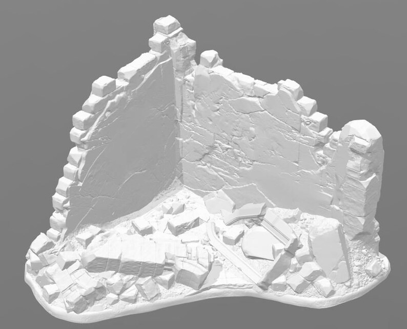 STL Set of 4 Printable 28mm Wargaming Terrain Toys Miniature Toys jan