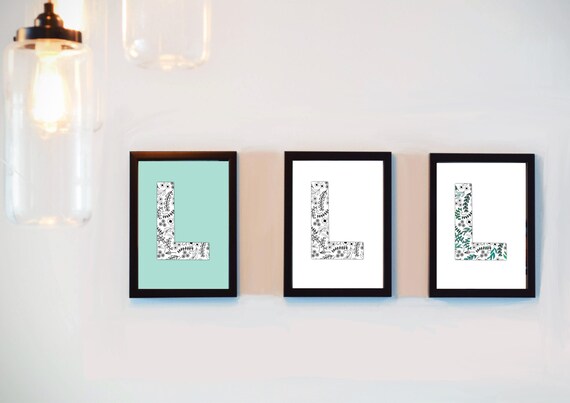 Letter L Digital Download Home Decor Nursery Wall Decor - Etsy