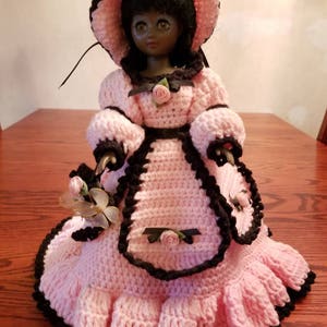 Pretty in Pink Handmade Crochet Dress. Doll included.