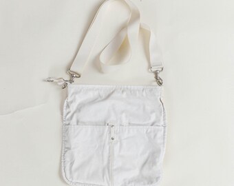 Vintage Large Adidas Bag , Finished in Black With White Logo