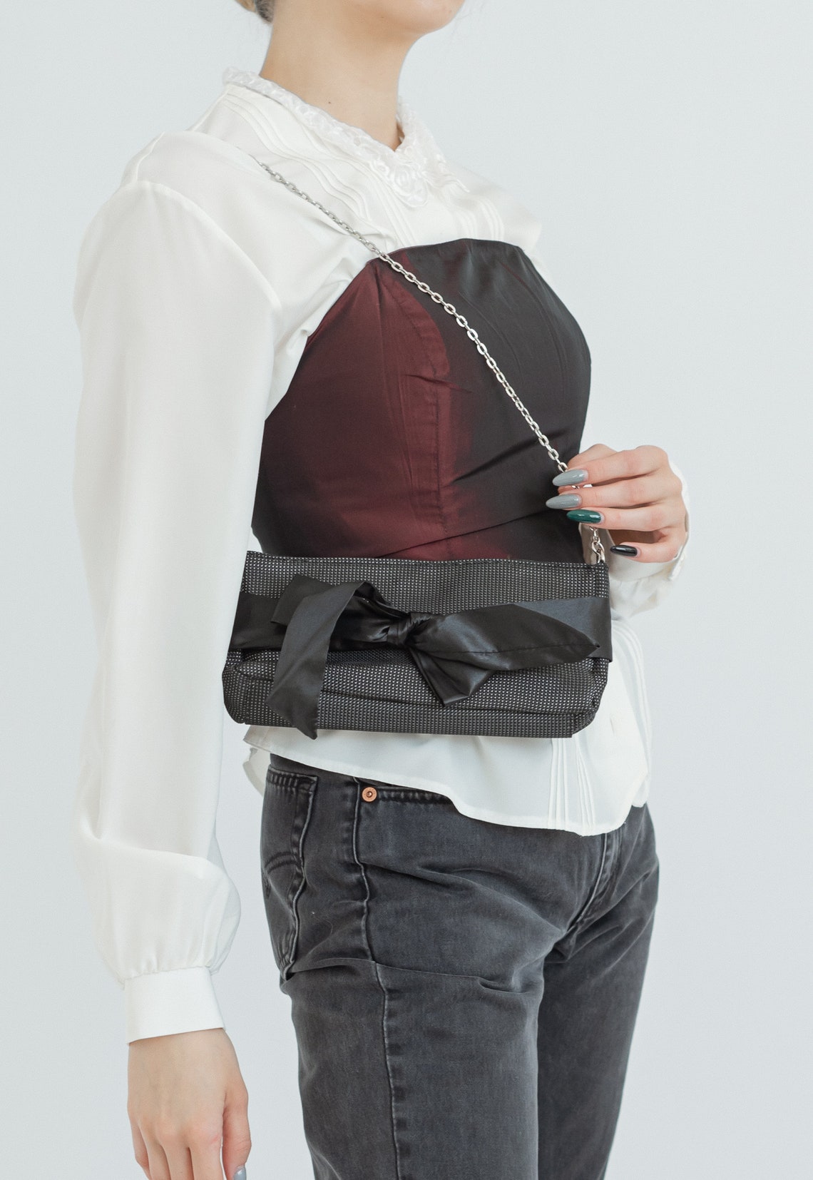 black y2k purse