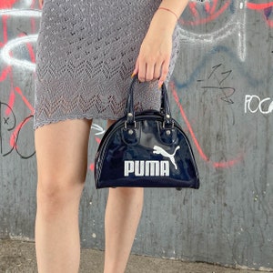 Vintage Y2k Puma Mini Blue Vinyl Bowling Bag - Etsy