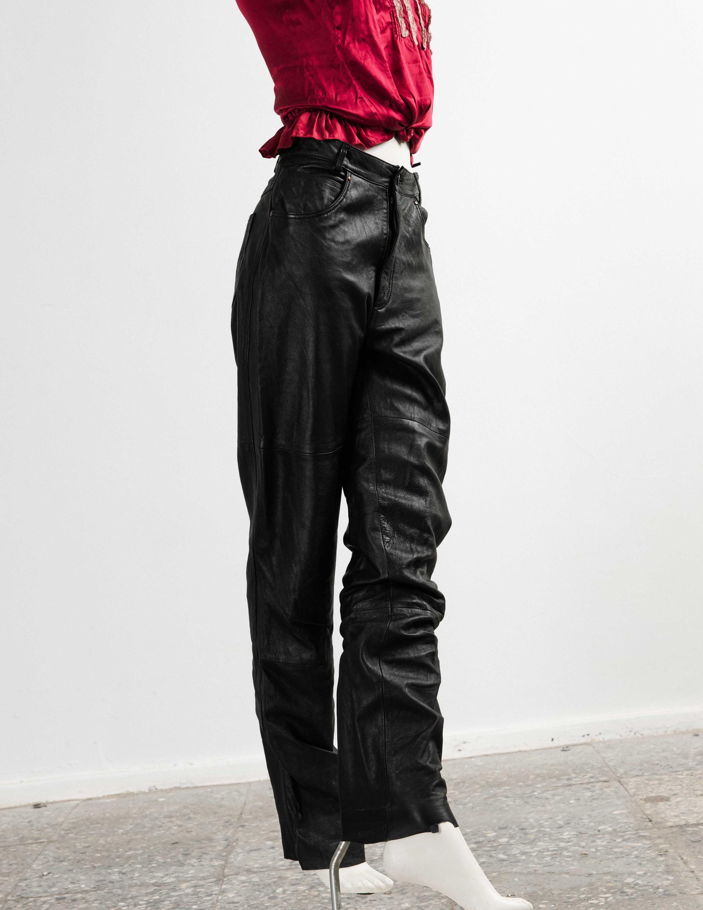 Womens Pants Vintage Leather Pants Vintage Genuine Leather