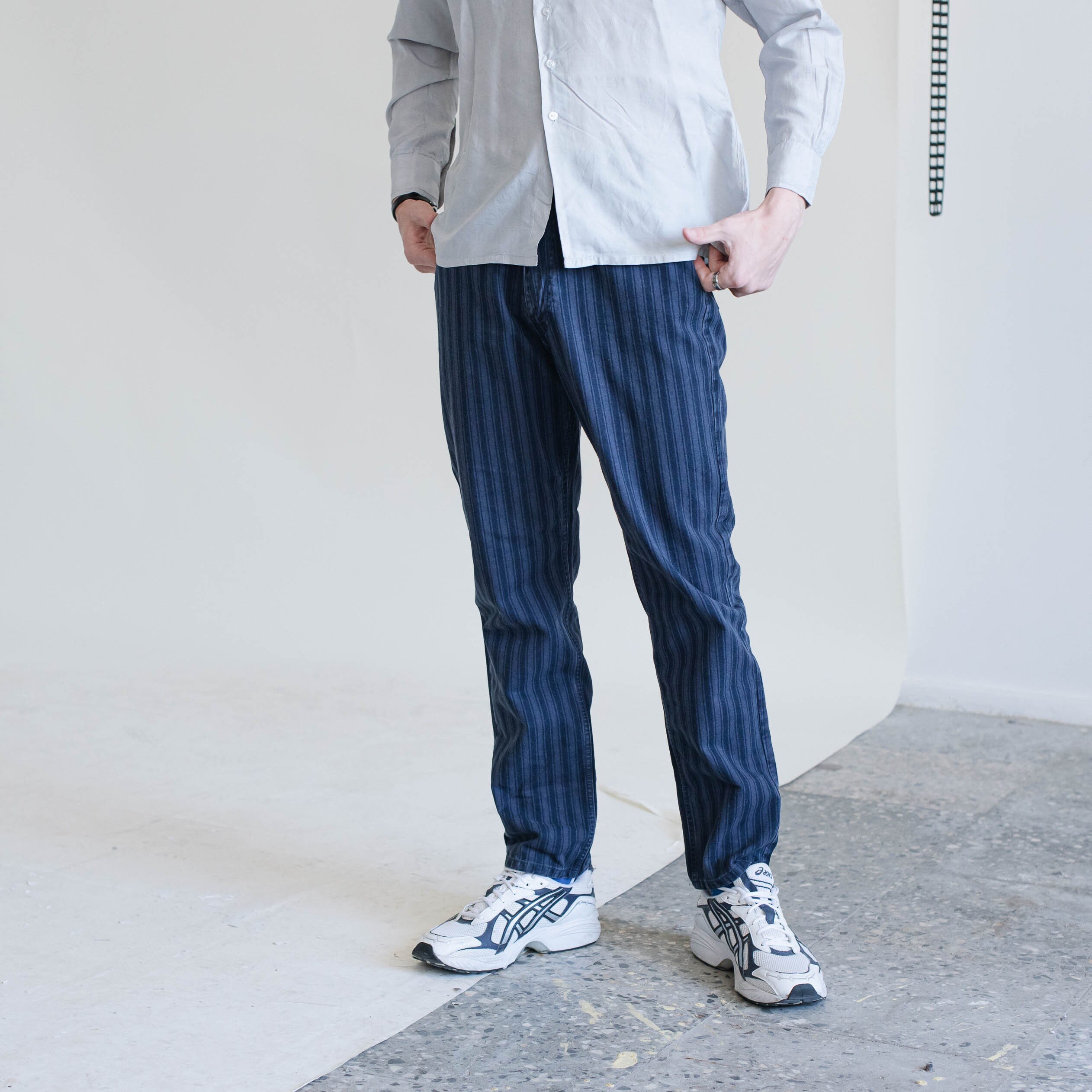 Pinstripe Denim Jeans - Ready-to-Wear