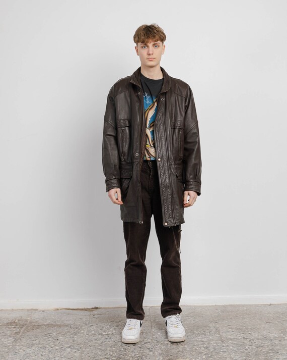 Leather zip jacket sale