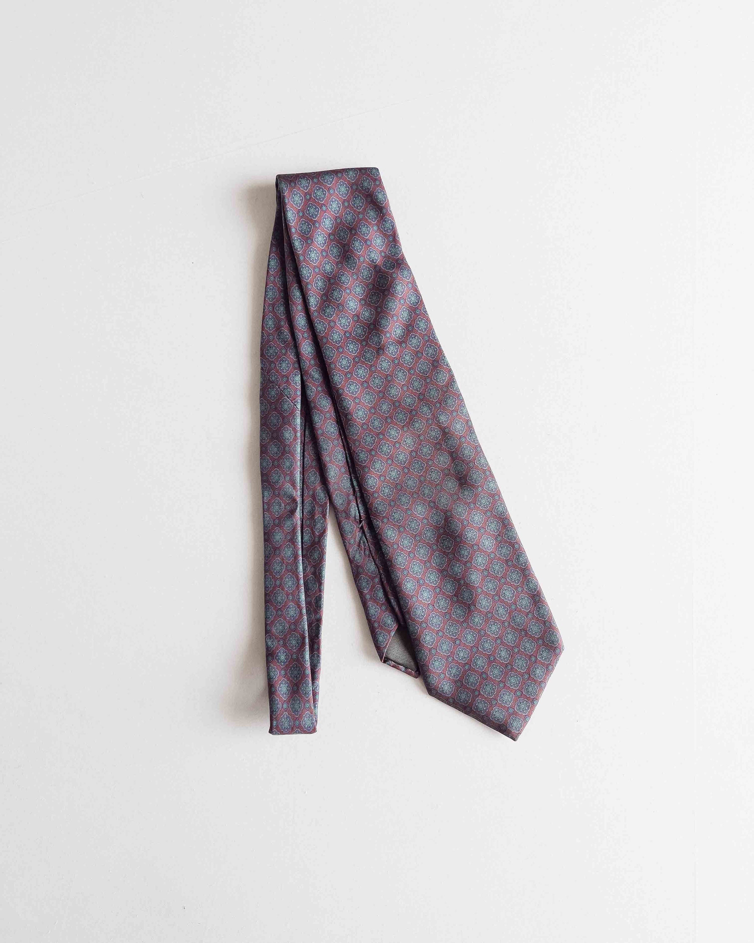 Louis Vuitton Plum Stripe Silk Tie - Vintage Lux