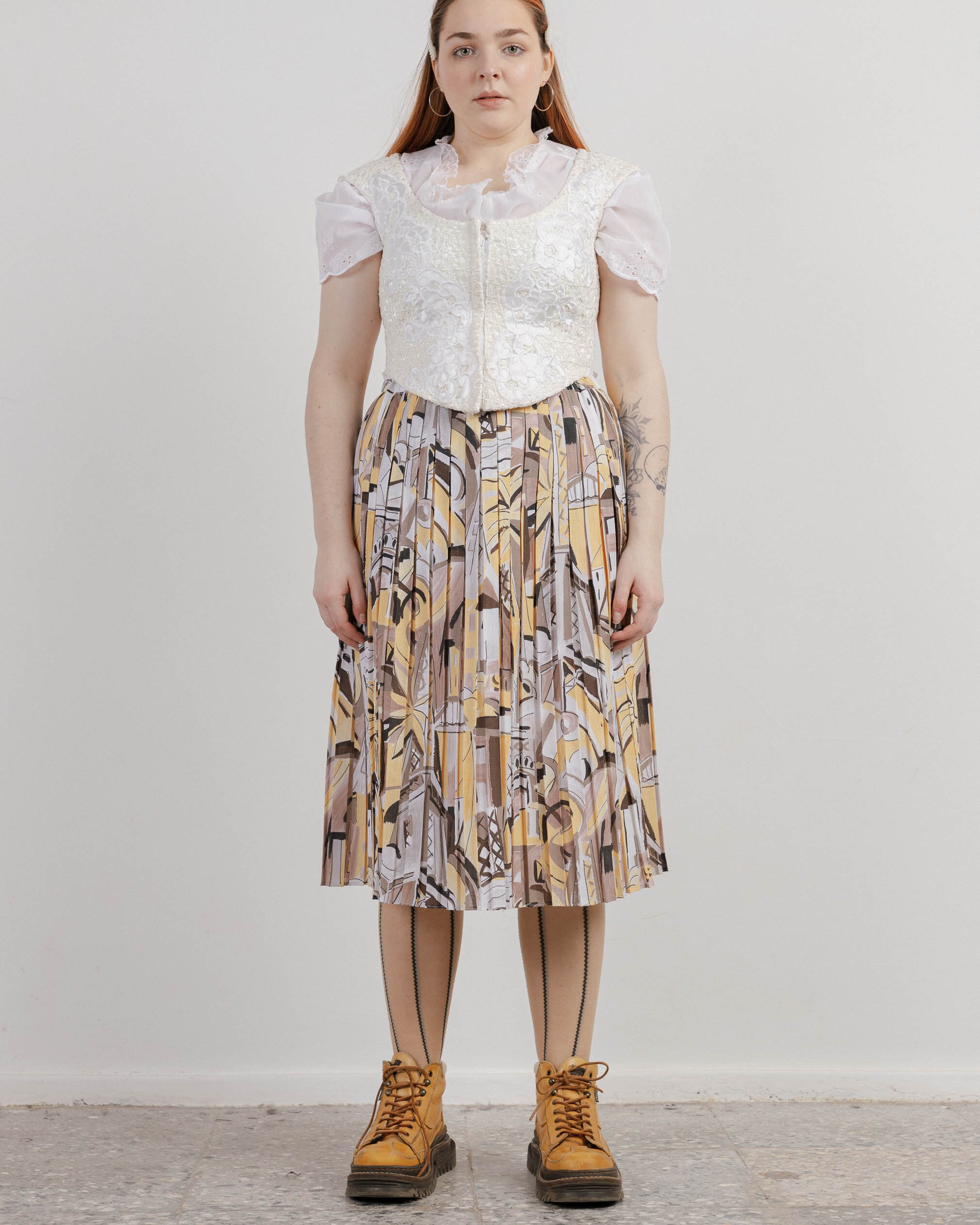 Mid length pleated skirts 90s hotsell