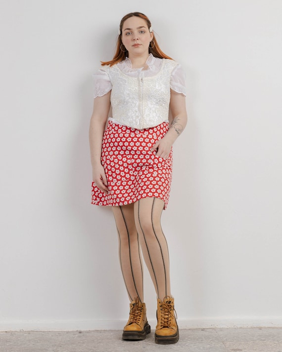 Vintage Floral Pattern Romantic Lace-Up Corset Top Vintage Floral Pattern Romantic Lace-Up Corset Top