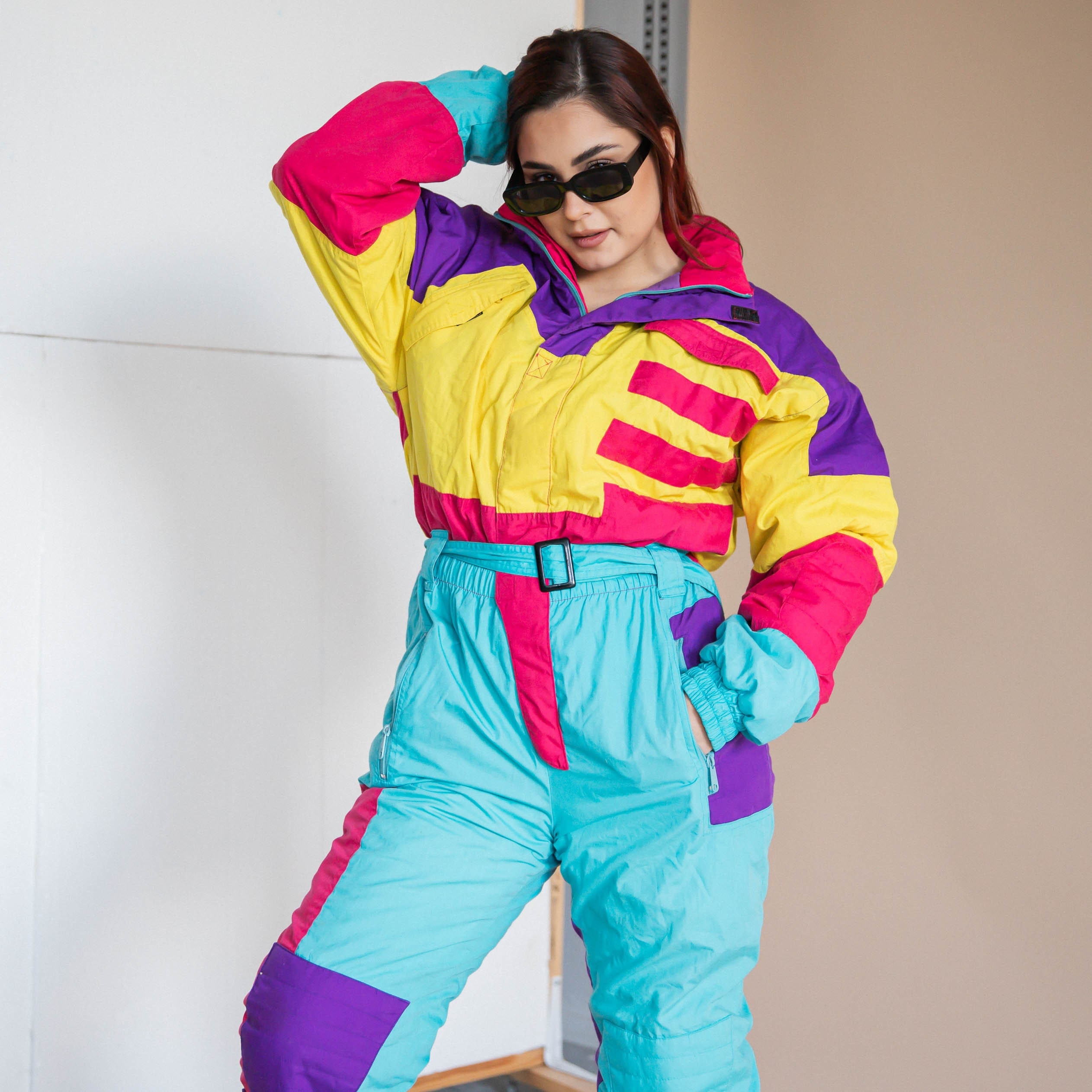 80's retro ski outfit