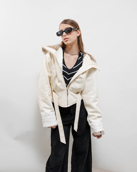 Metallic puffer shop jacket women's
