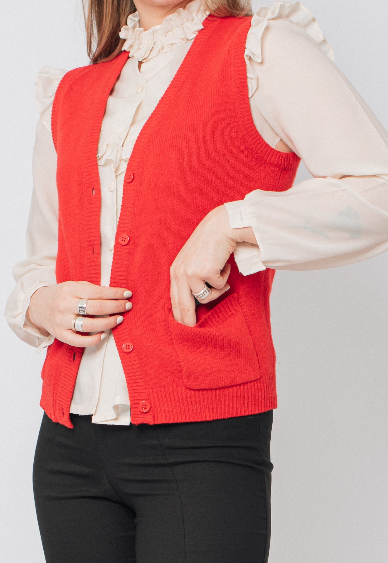 red button up sweater vest red button up sweater vest