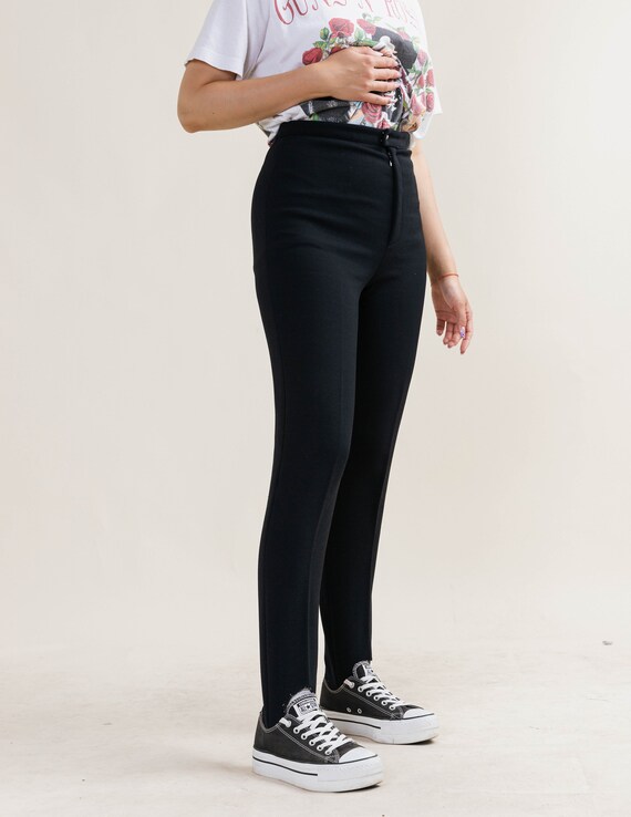 Pantaloni da sci skinny da corsa vintage Gigirizzi neri a vita alta Etsy Italia