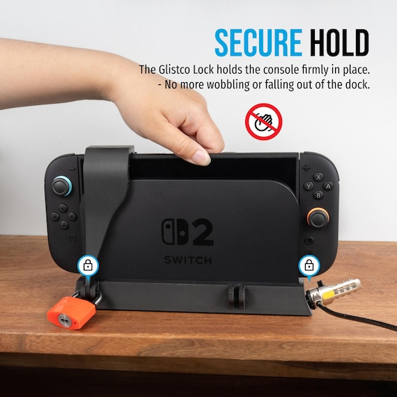 Glistco Dock N' Lock - Lock Stand Compatible With Nintendo Switch Glistco Dock N' Lock - Lock Stand Compatible With Nintendo Switch