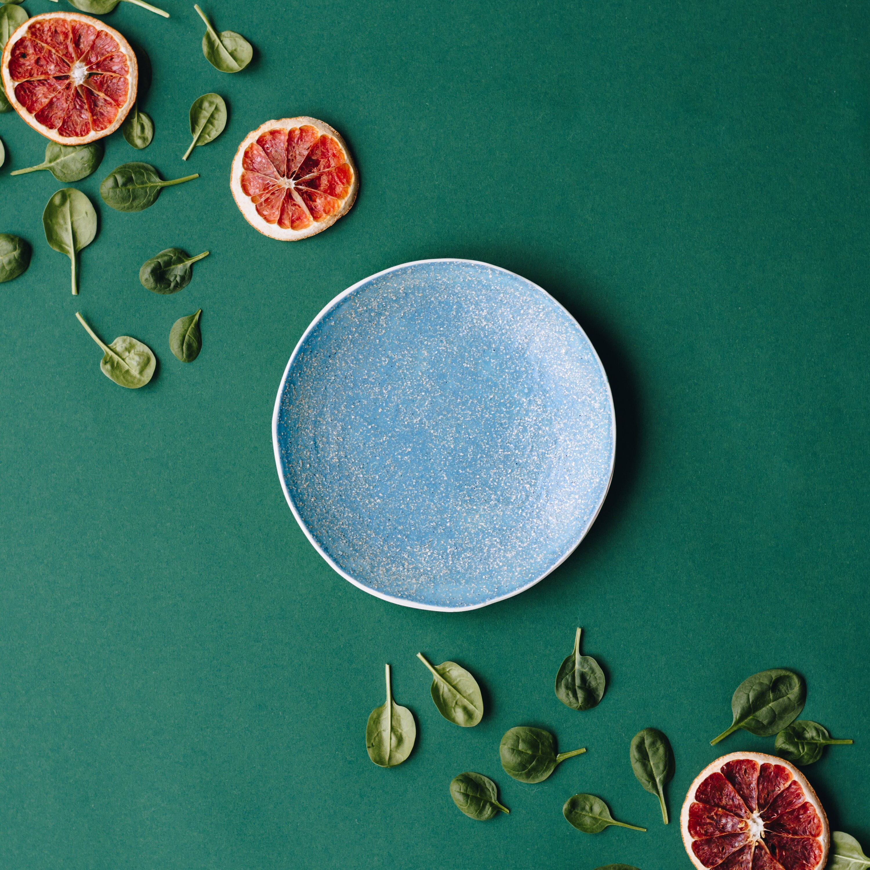 Blue Dessert Plate Etsy