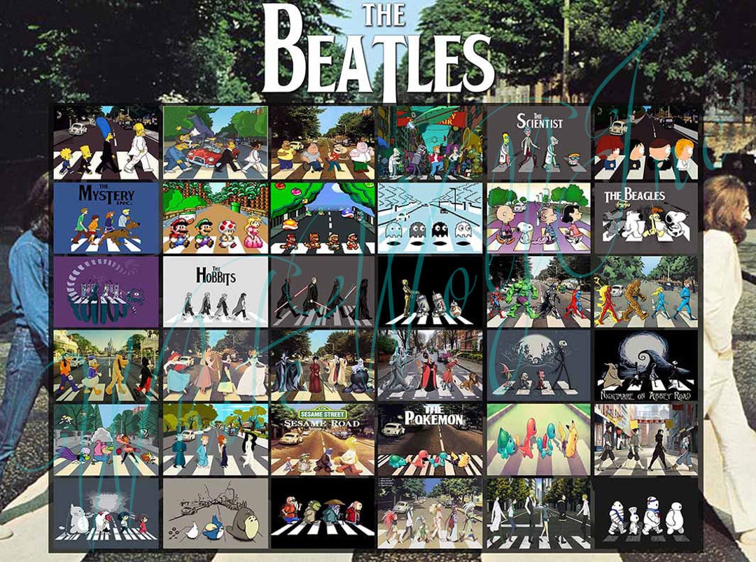 The Beatles Abbey Road Parody Collage Poster (digital Download) - Etsy