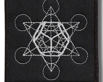 Sacred geometry - embroidered patch 8x8 cm