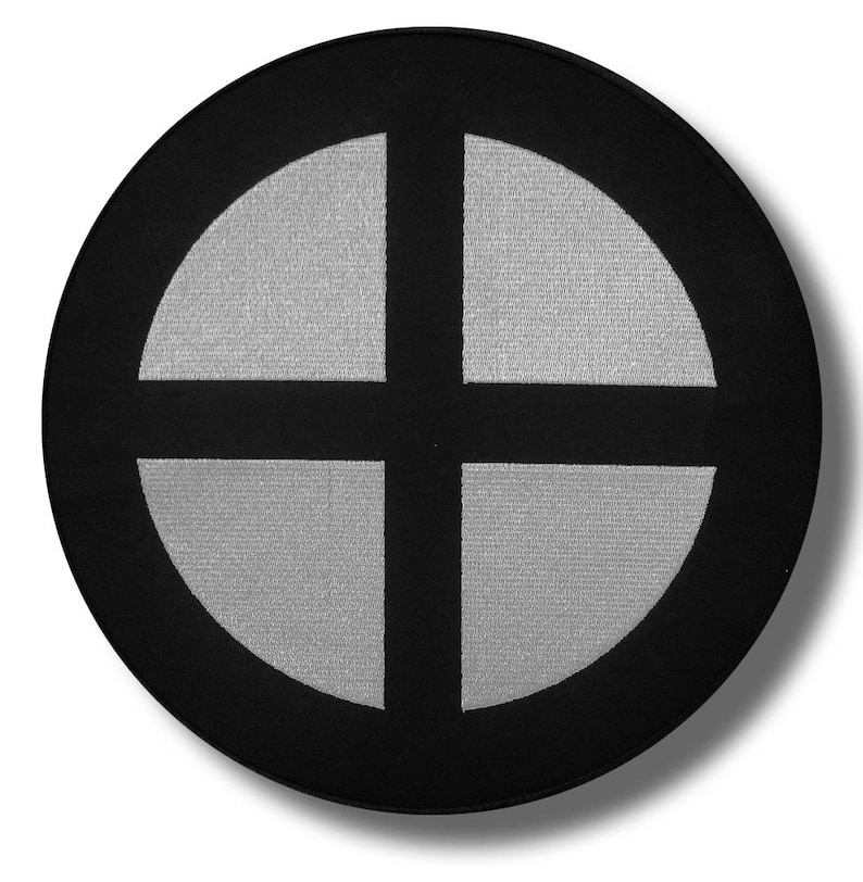 28x28 cm Gnostic cross embroidered back patch