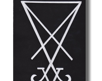 Sigil of Lucifer -  embroidered patch, 23x30 cm