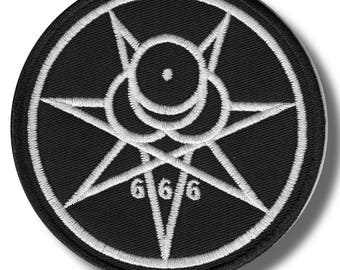 Mark of the beast 666 - embroidered patch 10x10 cm