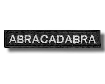 Abracadabra - embroidered patch 8x2 cm