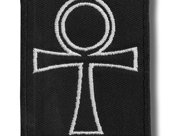 Ankh - embroidered patch, 7x8 cm
